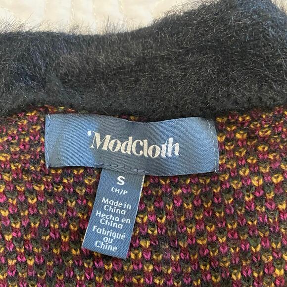 ModCloth Sweater Putting The Pieces Together Womens Size Small oversized chunky - Picture 4 of 8